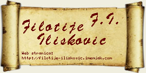 Filotije Ilišković vizit kartica